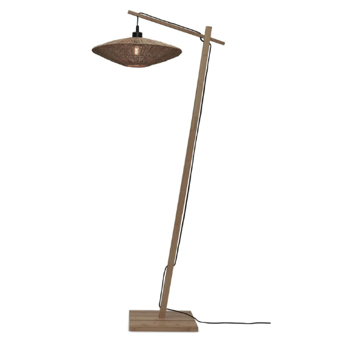 Good&Mojo Vloerlamp Iguazu S bamboe nat. h.150cm/kap 40x12cm jute. nat.